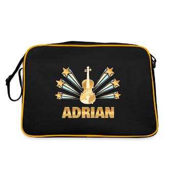 Musikinstrument Aidan - Retro Tasche - Schwarz/Gold - Hinten