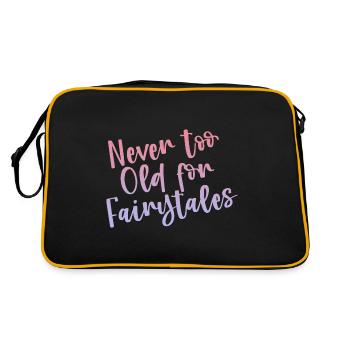 Never Too Old For Fairytales - Retro Tasche - Schwarz/Gold - Hinten