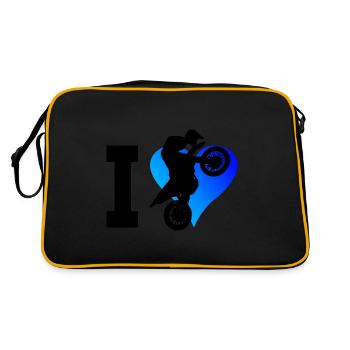 Motocross Dirt Bike Femme Dirt Bike Homme - Sac Retro - noir/or - Dos