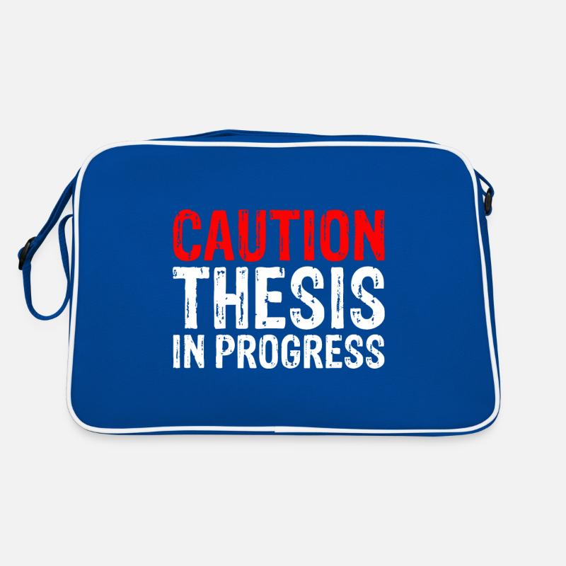 Caution Thesis In Progress 3 Retro Tasche