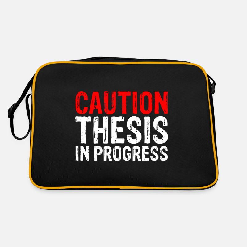 Caution Thesis In Progress 3 Retro Bag