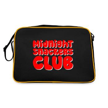 Midnight Snackers Club - Retro Tasche - Schwarz/Gold - Hinten