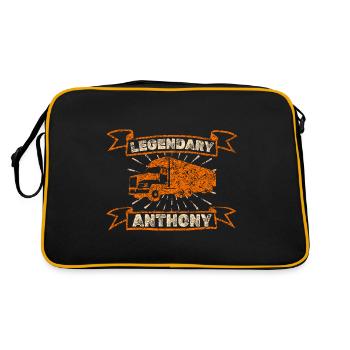 Trucker Anthony - Retro Bag - black/gold - Back