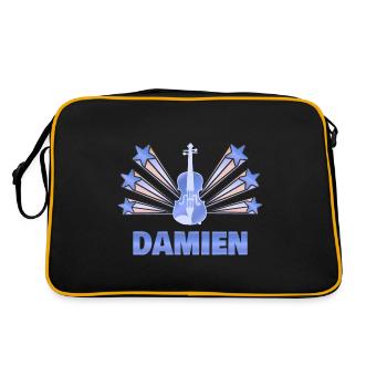 Cadeau pour Damien - Sac Retro - noir/or - Dos