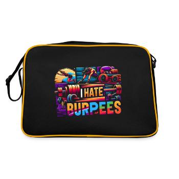 I Hate Burpees 8 - Retro Bag - black/gold - Back