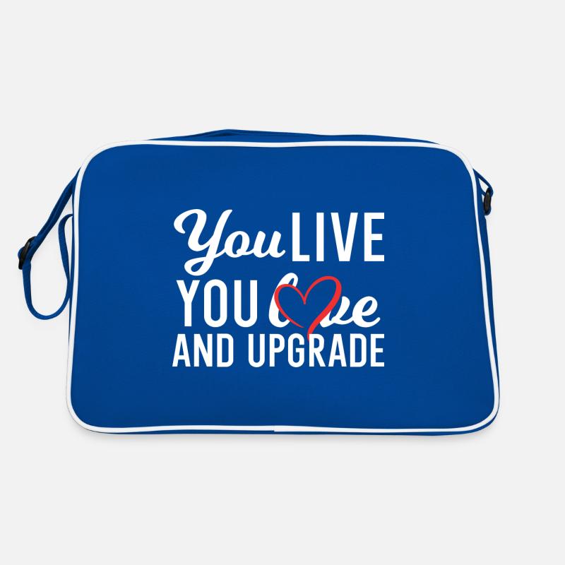 Sie leben, Sie lernen und Sie verbessern Retro Tasche