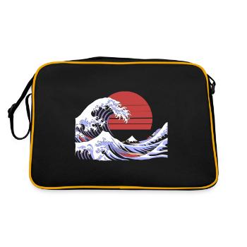 Big Wave Vaporwave Esthétique Années 80 Mode Anime - Sac Retro - noir/or - Dos