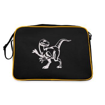 Cadeau de dinosaure Raptor - Sac Retro - noir/or - Dos