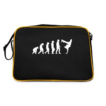 Breakdance Evolution Geschenk B-Boy 80's Hip Hop - Retro Tasche - Schwarz/Gold - Hinten