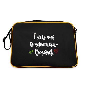 J’aime les bâzeurs de montagne fan-shirt fête populaire - Sac Retro - noir/or - Dos