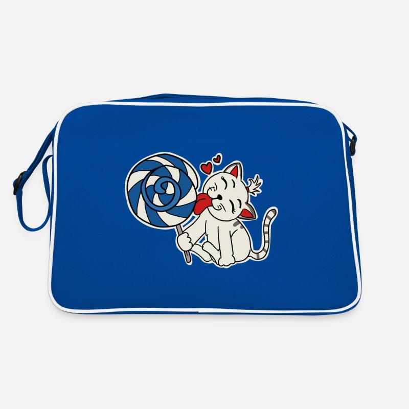 Chat mangeant la sucette Sac Retro