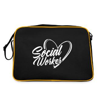 Social worker Social work Occupation Social - Retro Bag - black/gold - Back