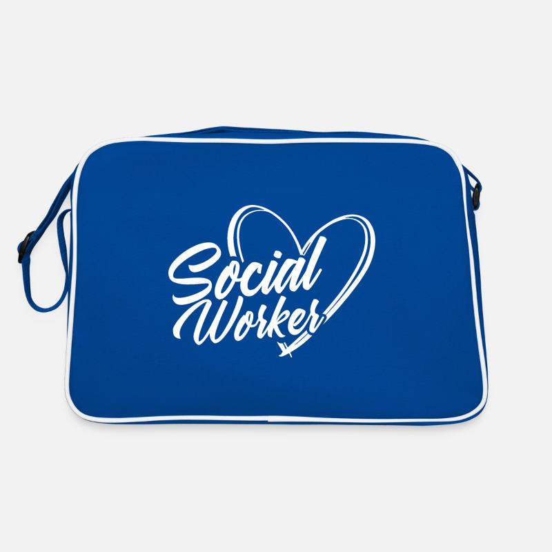 Sozialarbeiter Sozialarbeit Beruf Soziale Retro Tasche