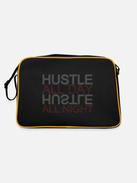 Travail hustle - Sac Retro - noir/or - Dos