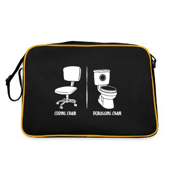 Debugging Chair Funny Programmer Gift - Retro Bag - black/gold - Back