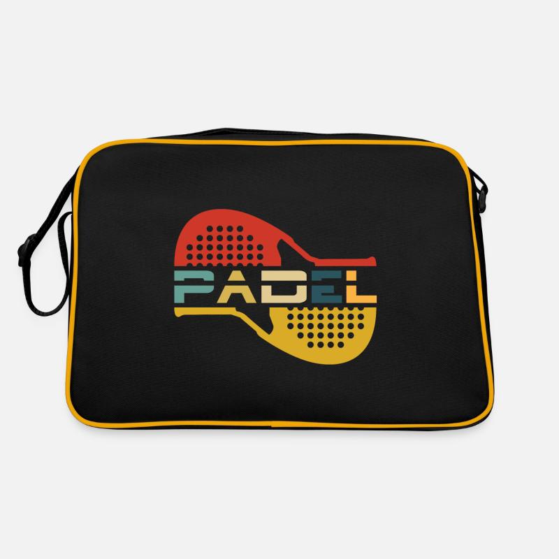 Padel - Retro Tasche - Schwarz/Gold