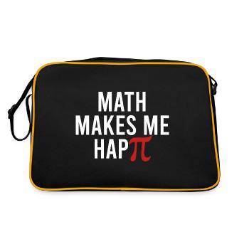 Math Geek Math Makes Me Happie Funny Integral Math - Sac Retro - noir/or - Dos