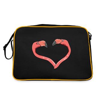 Flamingo Pink Flamingo Flamingo Flamingo Cadeau - Sac Retro - noir/or - Dos