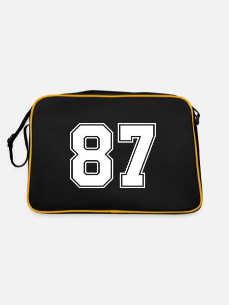 Maillot numéro 87 - Sac Retro - noir/or - Dos