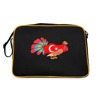 Funny Turkey Turkey - Retro Bag - black/gold - Back