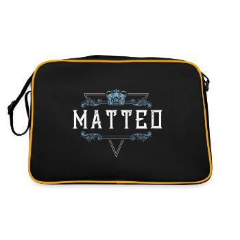 Matteo - Retro Bag - black/gold - Back