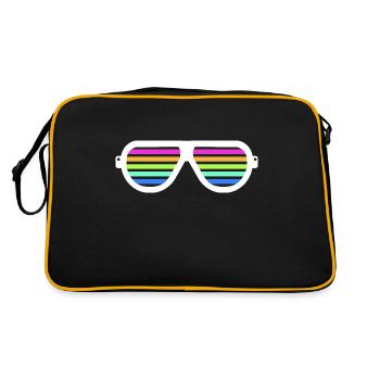 neon party - Retro Tasche - Schwarz/Gold - Hinten