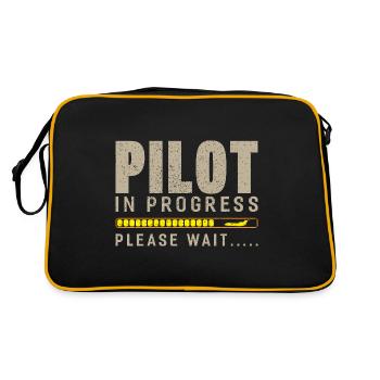 Pilot - Retro Tasche - Schwarz/Gold - Hinten