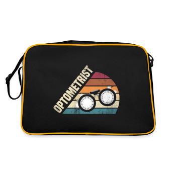 Optometrist Optician Optometry Ophthalmologist - Retro Tasche - Schwarz/Gold - Hinten