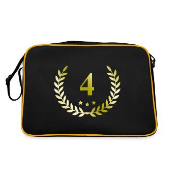 4 Couronne numérique - Sac Retro - noir/or - Dos