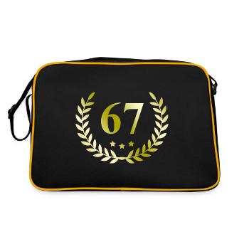 67 Number wreath - Retro Bag - black/gold - Back
