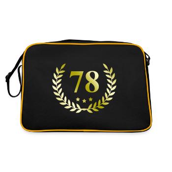 78 Number wreath - Retro Bag - black/gold - Back