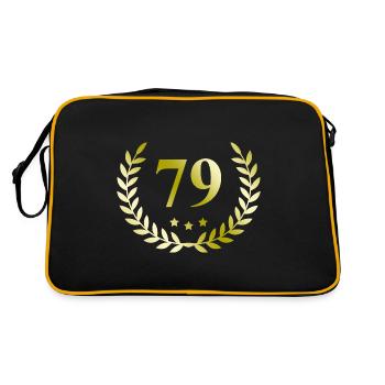 79 Couronne numérique - Sac Retro - noir/or - Dos
