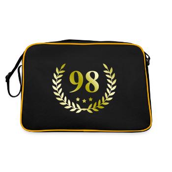 98 Number wreath - Retro Bag - black/gold - Back