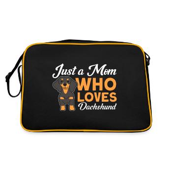 Dachshund Dachshund Dachshund Mama Dachshund Pet - Retro Bag - black/gold - Back