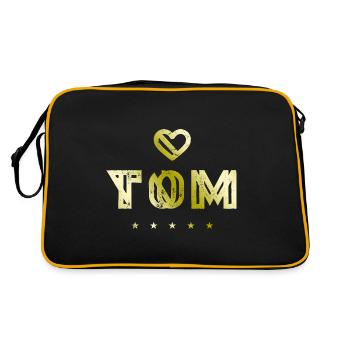 Tom Herz - Sac Retro - noir/or - Dos