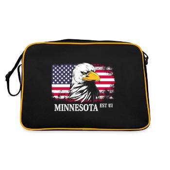 Minnesota - Retro Tasche - Schwarz/Gold - Hinten
