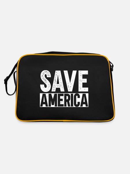 Save America - Retro Bag - black/gold - Back
