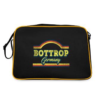 Bottrop Germany City Font Vintage Retro - Retro Bag - black/gold - Back