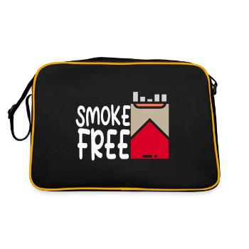 Rauchfrei Witzig Raucherentwöhnung Nichtraucher Ni - Retro Tasche - Schwarz/Gold - Hinten