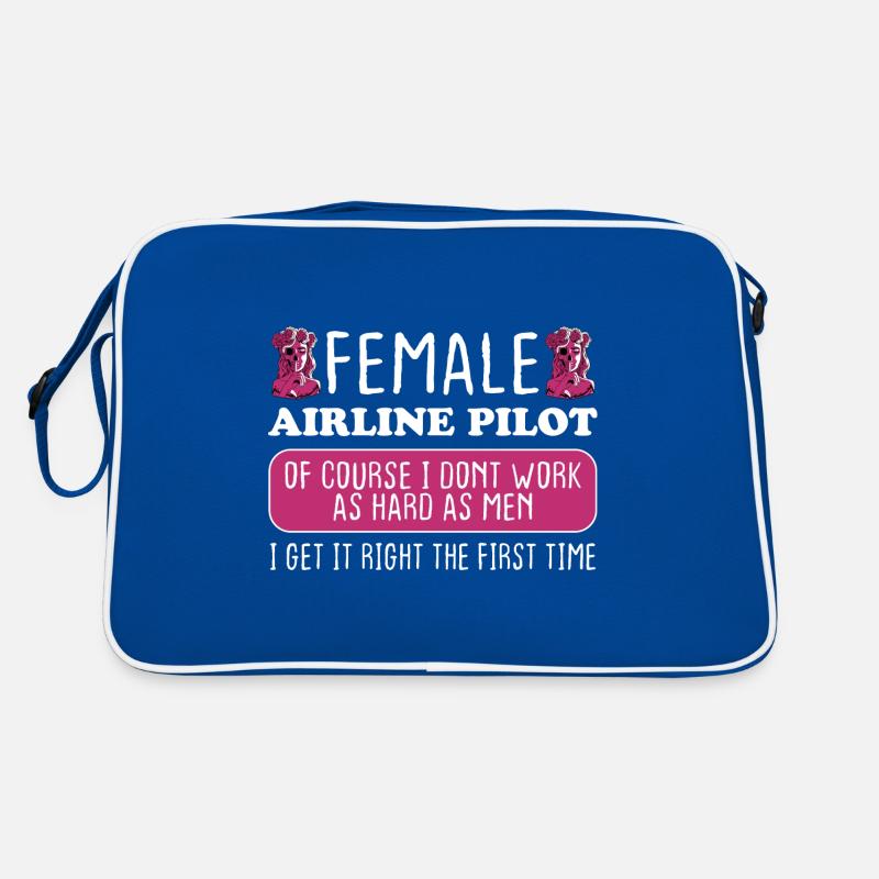 Female Airline Pilot Get It Right The First Time Retro Tasche
