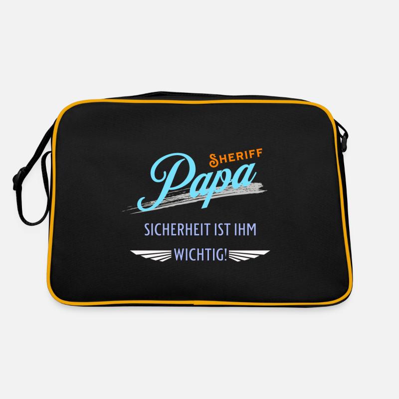 Papa Sheriff Vater Ehemann Papi Retro Tasche