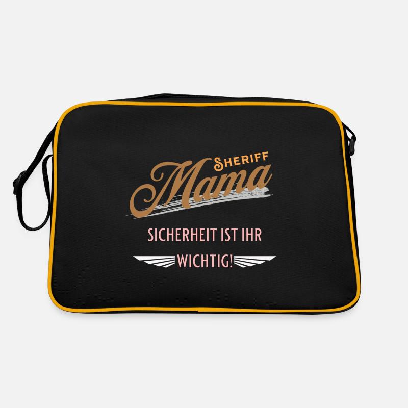 Mama Sheriff Mutter Mami Ehefrau Retro Tasche