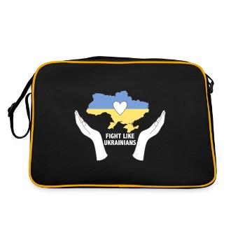 Combattez comme les Ukrainiens - Sac Retro - noir/or - Dos