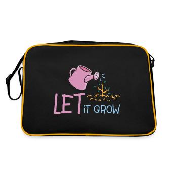 Jardinier Laissez-le grandir Jardin de jardinage amusant - Sac Retro - noir/or - Dos