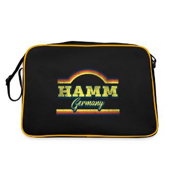 Hamm Allemagne City Font Vintage Rétro - Sac Retro - noir/or - Dos