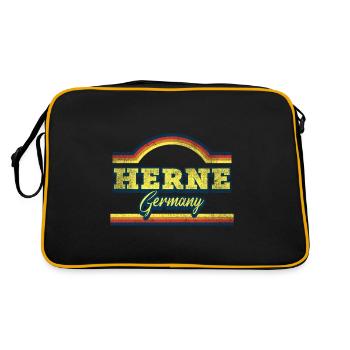 Herne Allemagne City Font Vintage Rétro - Sac Retro - noir/or - Dos