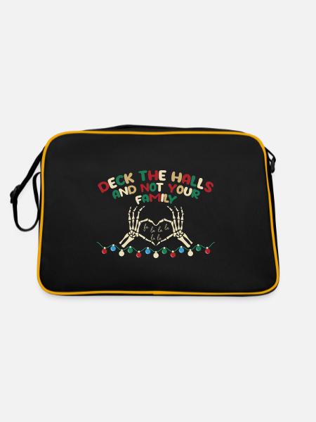 Christmas Santa Claus Gifts - Retro Bag - black/gold - Back