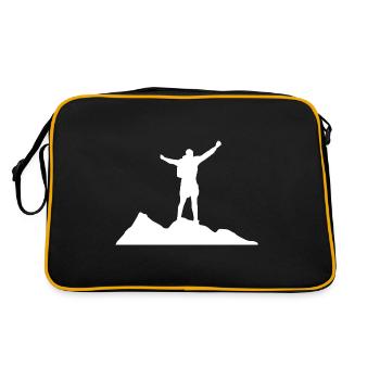 Berg - Wandern - (24) - Retro Tasche - Schwarz/Gold - Hinten