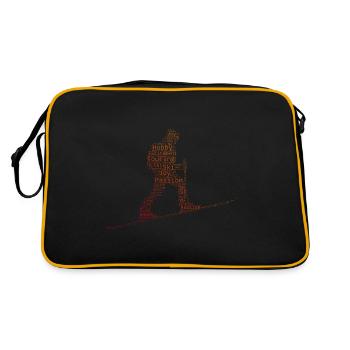 Skiing Tour Ski Touring Ski Mountaineering - Retro Bag - black/gold - Back