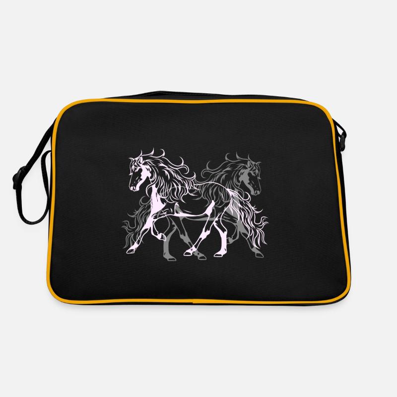 Himmlisch Wildpferde Hengst Reiter Pferdenarr Retro Tasche